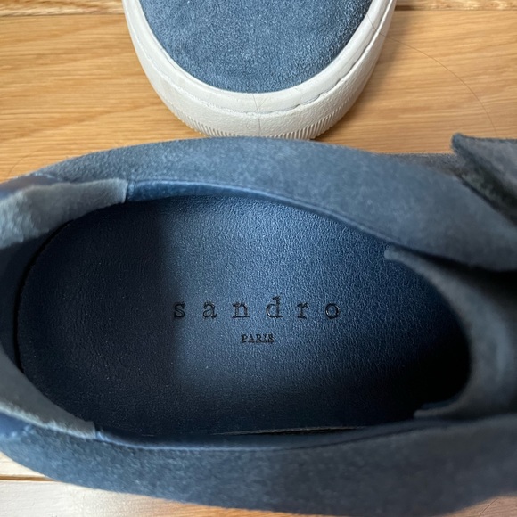 Sandro blue suede sneaker - Picture 4 of 5